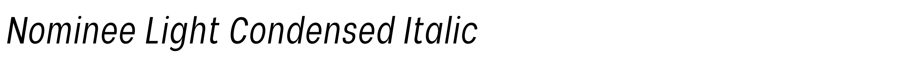 Nominee Light Condensed Italic